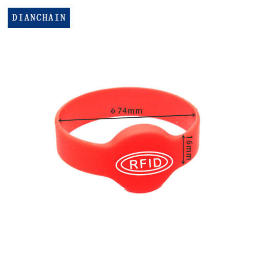 RFID 13.56mhz Passive NFC Silicone Wristband Watch for Loyalty Program