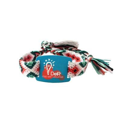 Etiquetas de pulsera RFID NFC con tarjeta PCV tejidas a mano ajustables para identificación