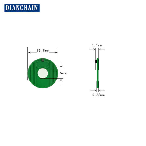 26.8*9mm UHF PCB Metal Resistant High Temperature RFID Tag U9 Chip Built in melamine dish