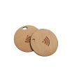 Tarjetas de madera con corte láser, personalizadas, ecológicas, de tamaño estándar, RFID, con personalidad, NFC, tarjeta de llave inteligente de bambú