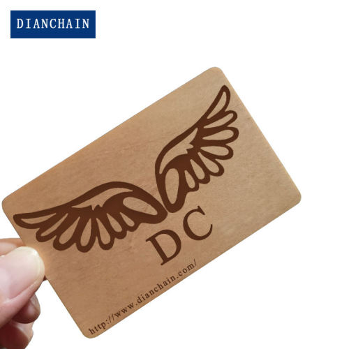 Customized Eco-friendly Standard Size RFID Personality Laser Cut Wood Cards NFC Smart Bamboo Key Card