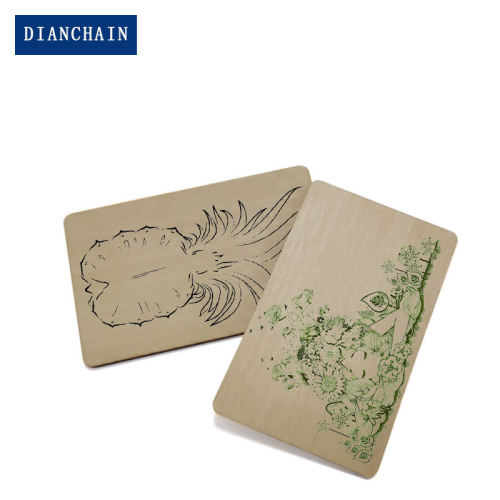 Customized Eco-friendly Standard Size RFID Personality Laser Cut Wood Cards NFC Smart Bamboo Key Card