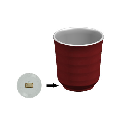 PCB NFC de 18 mm de diámetro personalizado, pago rápido, etiqueta resistente al agua y a altas temperaturas, sistema de liquidación inteligente para restaurantes, chip ICODE SLIX