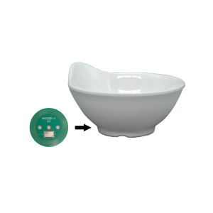 Etiqueta PCB NFC personalizable con RFID para vajilla de melamina para una aplicación rápida de inventario, etiqueta impermeable de alta temperatura de 22 mm de diámetro, chip R6P