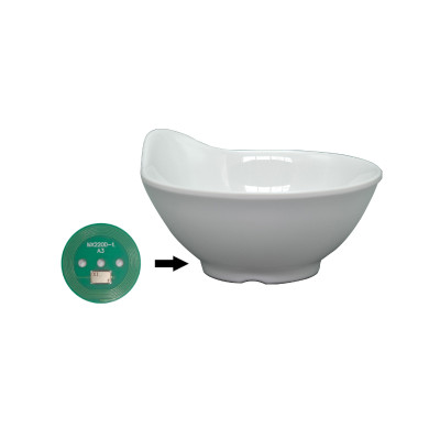 Etiqueta PCB NFC personalizable con RFID para vajilla de melamina para una aplicación rápida de inventario, etiqueta impermeable de alta temperatura de 22 mm de diámetro, chip R6P