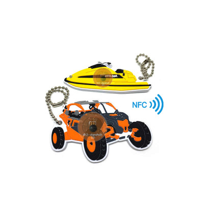 Custom NFC keychain PVC soft rubber keychain pendant Waterproof Rewritable Passive NFC Label