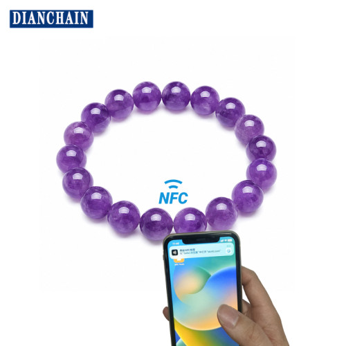 NFC Crystal Bracelet Bead Wholesale, Loose Bead Wholesale, DIY Bracelet Bead Cultural and Creative ICODE SLIX2 Chip