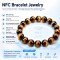 High Frequency NFC Tag NFC Smart Bracelet Beads Natural Stone Jewelry DIY Loose Beads ICODE SLIX Chip 13.56MHz