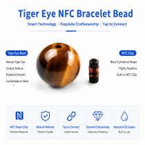 High Frequency NFC Tag NFC Smart Bracelet Beads Natural Stone Jewelry DIY Loose Beads ICODE SLIX Chip 13.56MHz