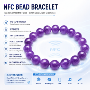 NFC Crystal Bracelet Bead Wholesale, Loose Bead Wholesale, DIY Bracelet Bead Cultural and Creative ICODE SLIX2 Chip