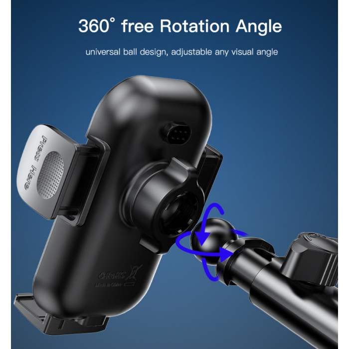 C197 15W Fast Charging Wireless Car Charger | 360 Rotating Suction Cup Air Vent | Phone Holder