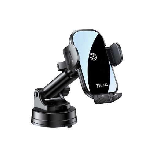 C197 15W Fast Charging Wireless Car Charger | 360 Rotating Suction Cup Air Vent | Phone Holder