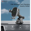 C123 Cellphone Mount Holder | Double Base Mobile Car Phone Holder With 15W Qi Wireless Charging