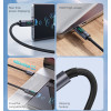 CA158 1.2Meter 100W LED Indicator Nylon braided Cable | Type-C To Type-C Fast Charge Data Cable