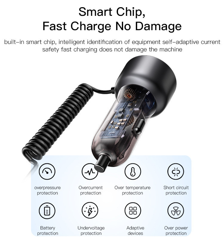 Y58 60W Car Charger Adapter