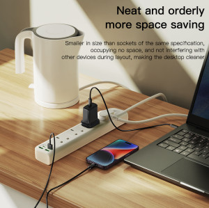 Yesido MC21 2 meters length Type C 15W USB Charging Ports UK Standard Power Socket 4 AC Outlets