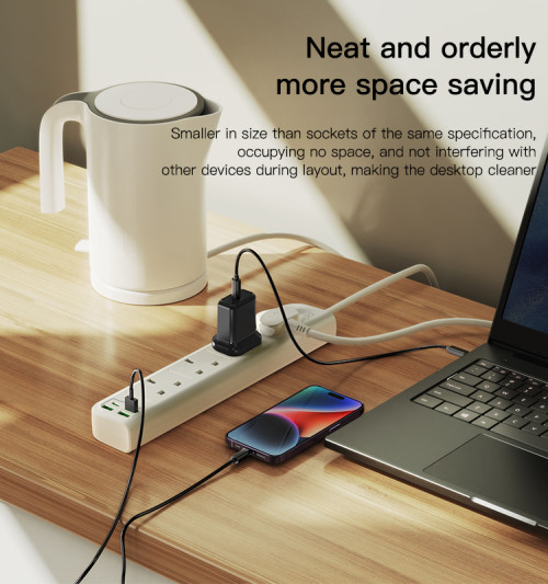 Yesido MC21 2 meters length Type C 15W USB Charging Ports UK Standard Power Socket 4 AC Outlets