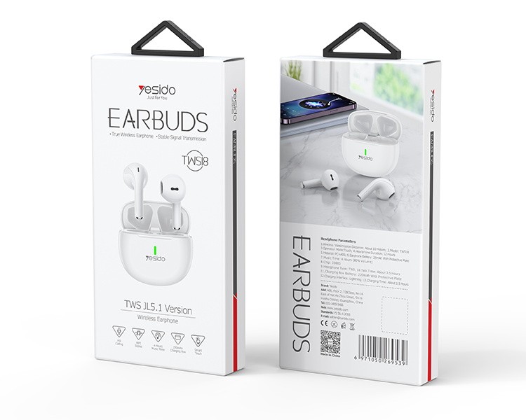 YESIDO TWS18 True Wireless Earphone Packaging