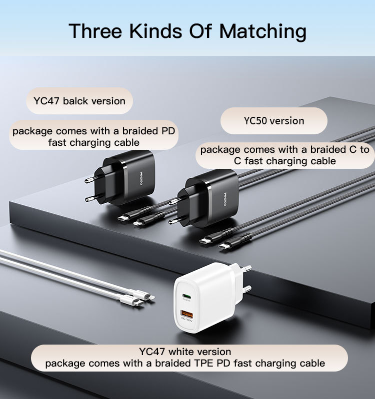 YC50 20W Wall Charger Adapter Details