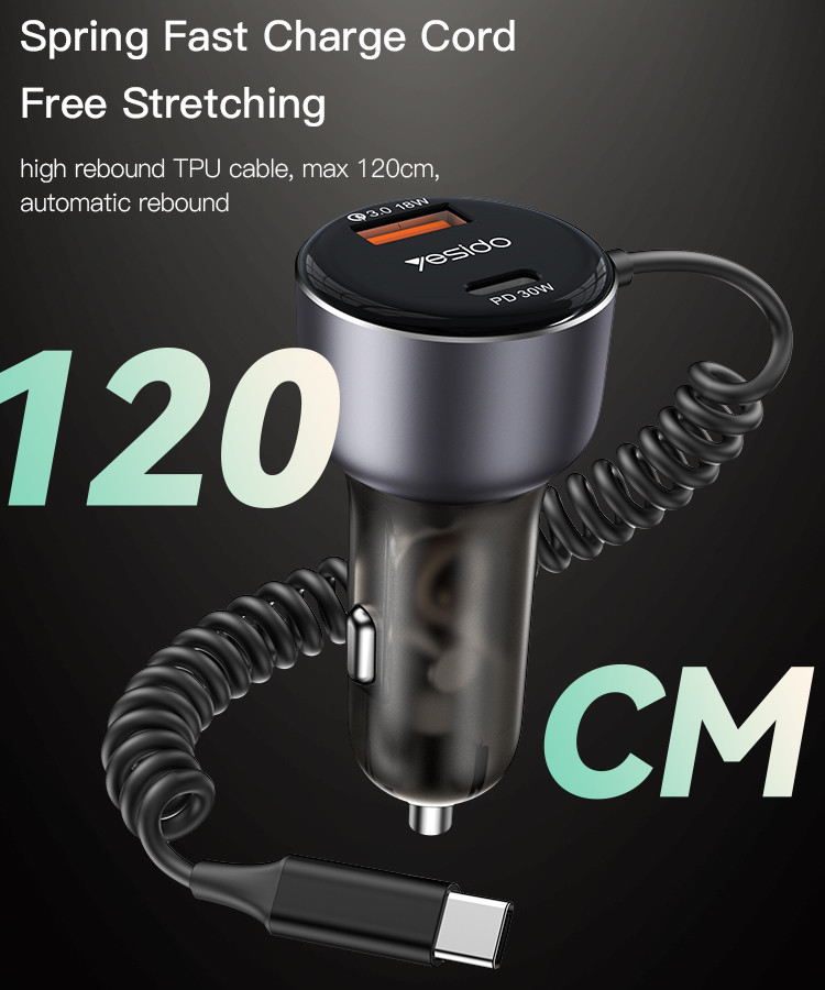 Y56 60W Car Charger Adapter Details