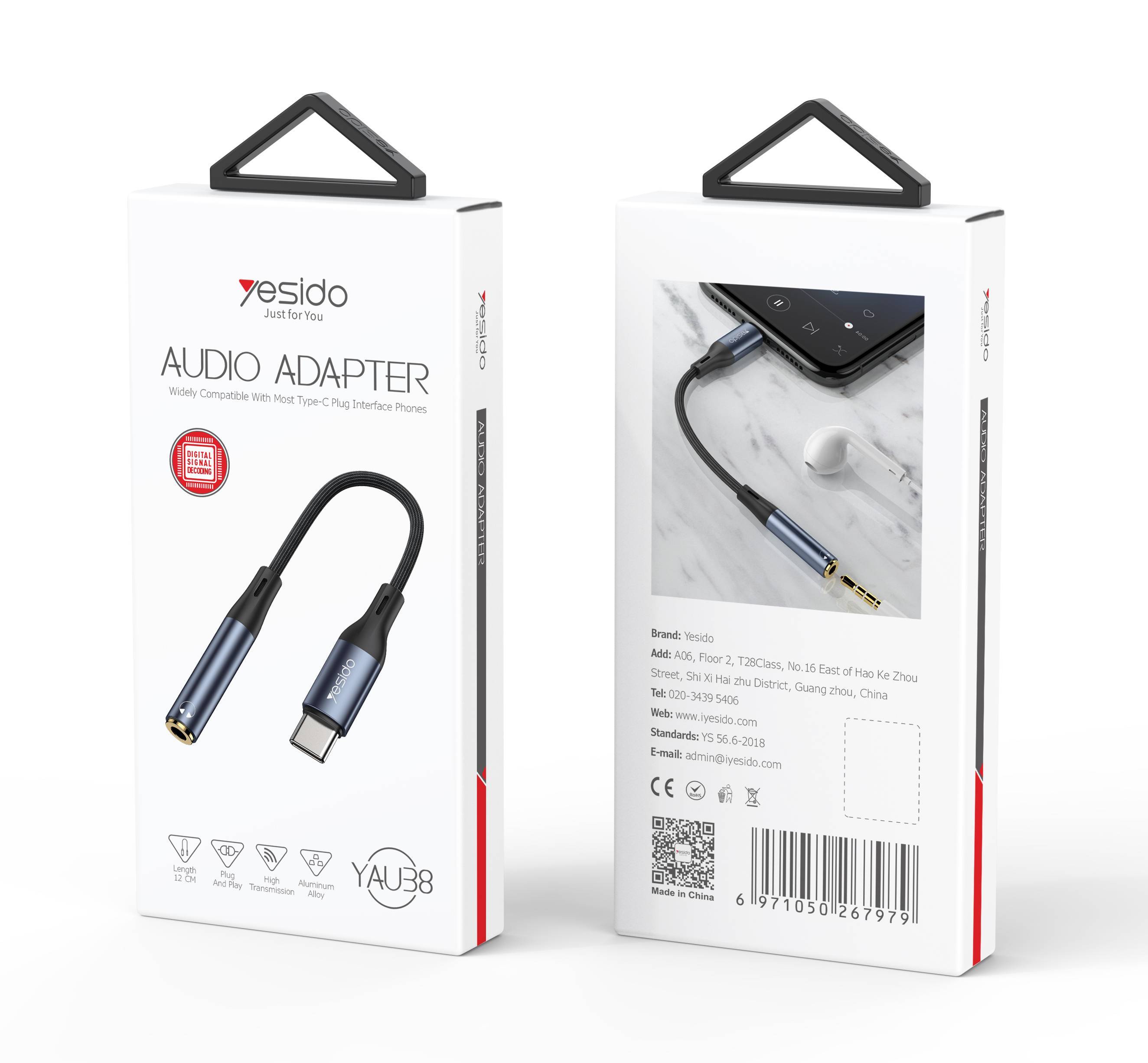 YAU38 Type-C Plug Audio Cable Packaging