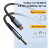 YAU36 Nylon Braid USB TC To 3.5mm Pin Audio Cable for Mobile Phone| Headphone USB C Aux Converter