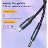 Nylon Braid IP To 3.5mm Pin Jack Aux Cable for Mobile Phone|Car Audio Cable Headphone Aux Converter