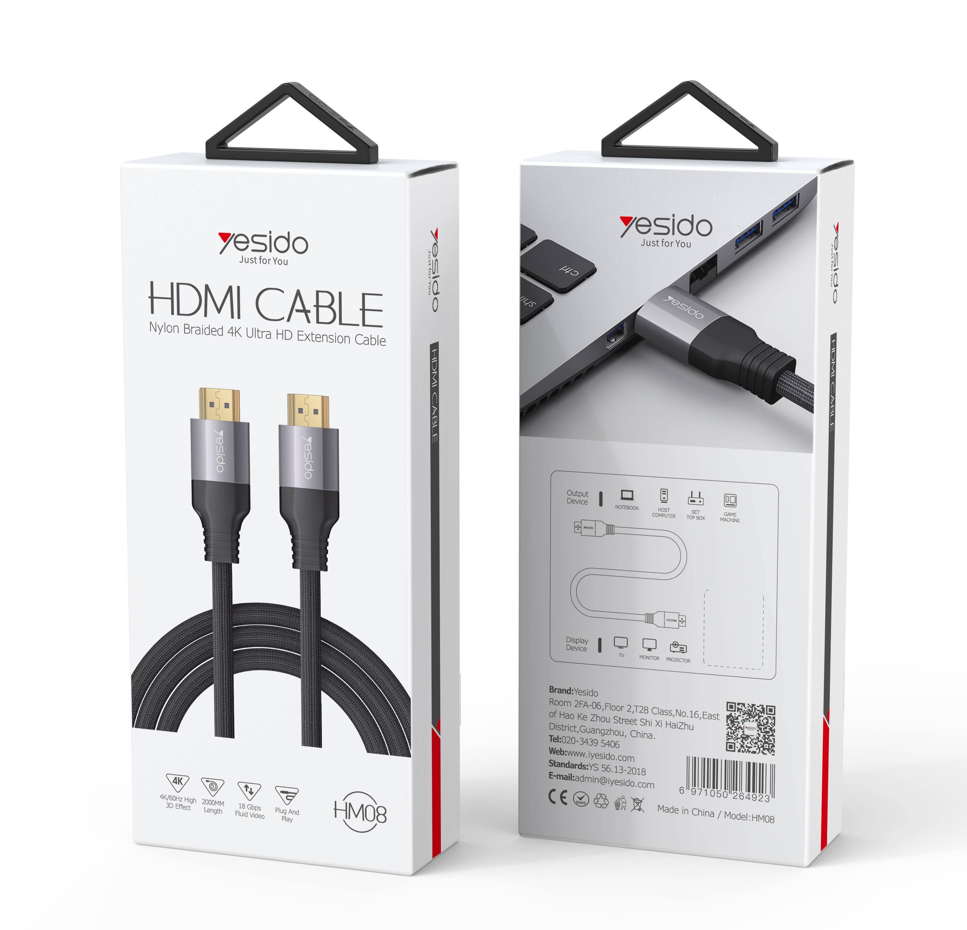 HM08 HDMI to HDMI Video Cable Packaging