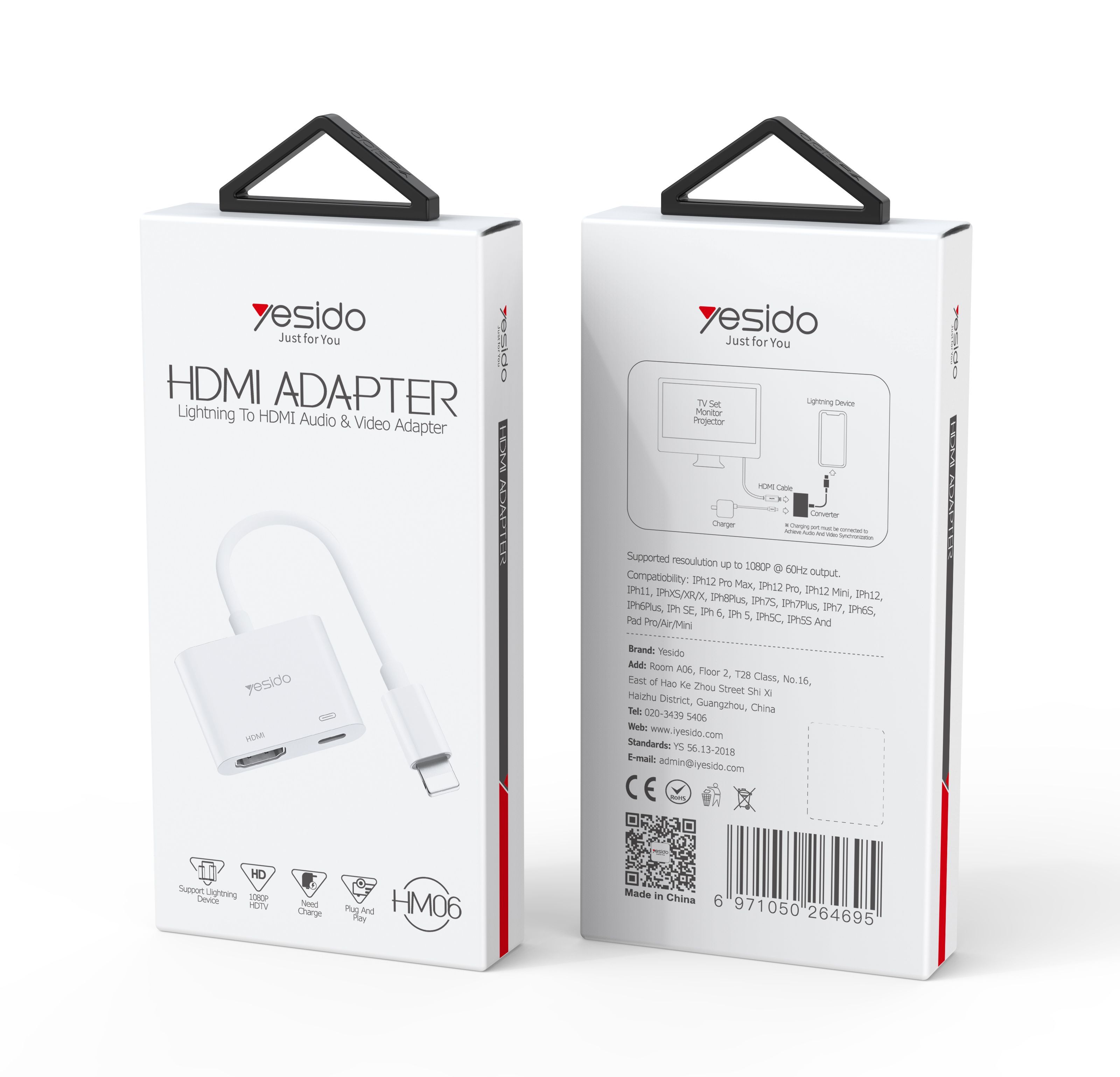 HM06 Lightning to HDMI Video Cable Packaging