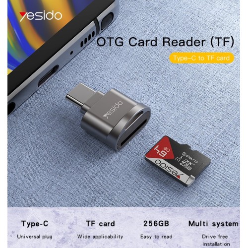 GS19 Fast Data reading writing for mobile phone Type-C to USB OTG writer card reader