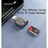 GS18 Mini Design OTG function for iPhone for iPad 8 pin plug to TF card readers