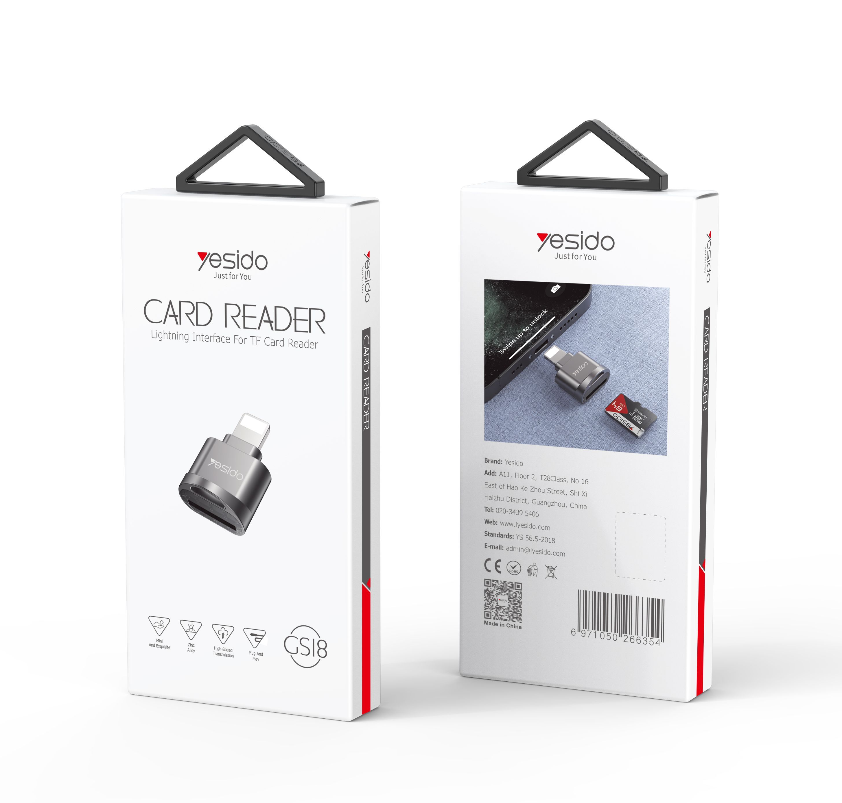 GS18 Lightning to TF card readers Packaging