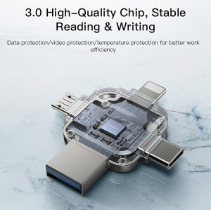 FL15 4 in1 Flash Memory U Disk USB 3.0 interface Read Speed 110M/S Write 30MB/S OTG USB Flash Drive