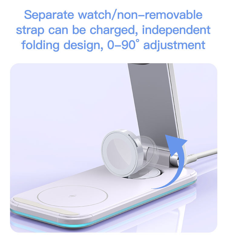 DS17 iPhone & Airpod & iWatch Magnetic Wireless Charging Dock Details