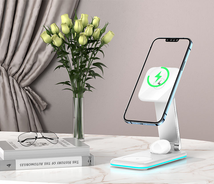 DS17 iPhone & Airpod & iWatch Magnetic Wireless Charging Dock Details