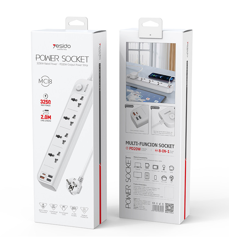 MC18 3250W Power Socket Packaging