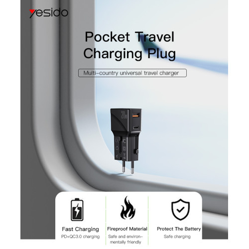 MC17 4 In 1 UK US EU AU universal charger | MINI PD 20W Global Charger
