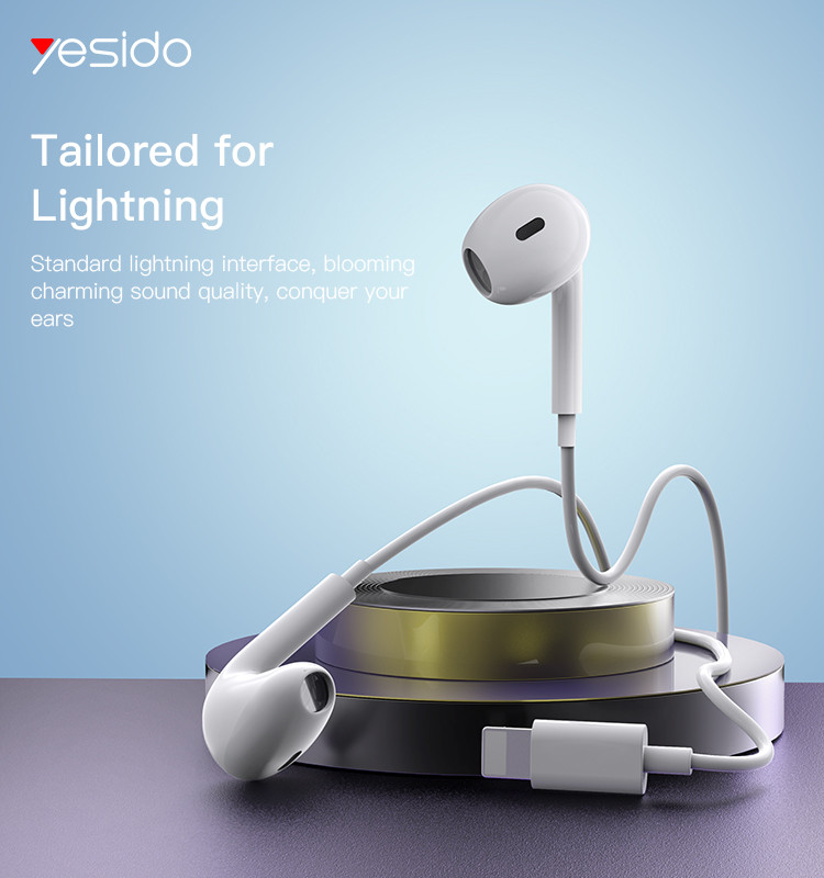 YH37 Lightning plug Wired Earphone
