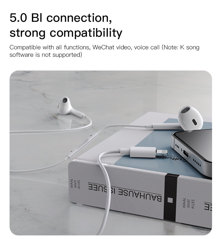 YH37 Lightning plug Wired Earphone Details