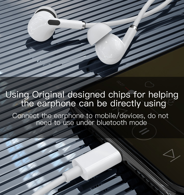 YH36 Lightning plug Wired Earphone Details