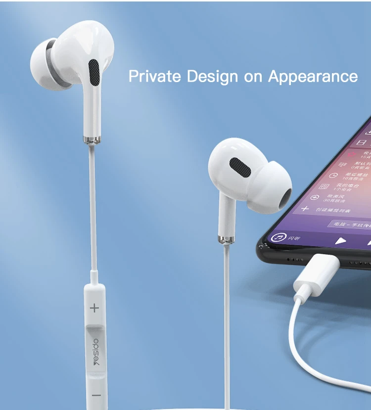 YH35 Type-C plug Wired Earphone Details