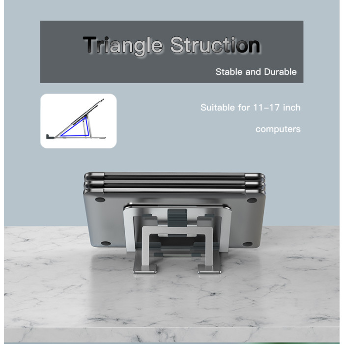 LP02 Adjustable Portable Flexible Folding Aluminium Metal Table Laptop Notebook Stand Holder