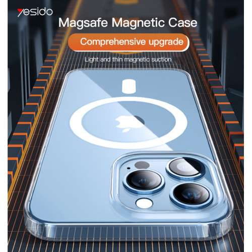 PC03 Magnetic Transparent Phone Case | TPU Shockproof Strong Magnet Case for iPhone