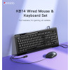 KB14 High Quality Wired cable connection mechanical keyboard and mouse set