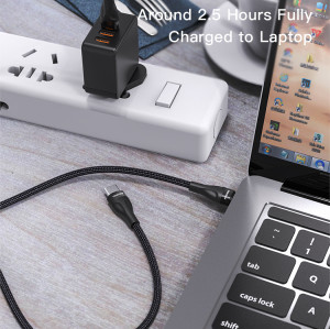 CA88 Max 100W Super fast charging 2 in 1 Type-C to USB C data cable for laptop tablet mobile phone