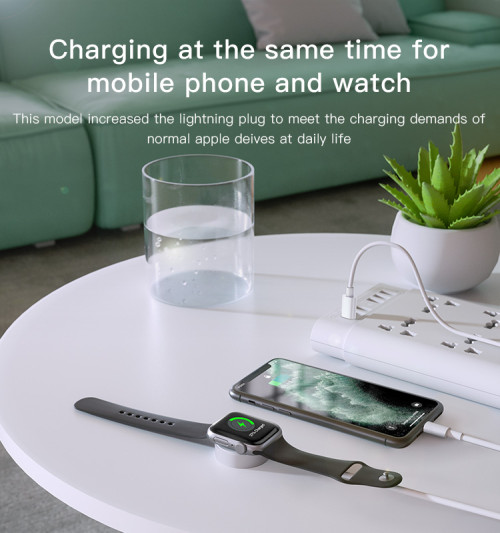 CA113 Type C to 2 in 1 Magnetic Wireless Charger for Mobile Phone and Watch