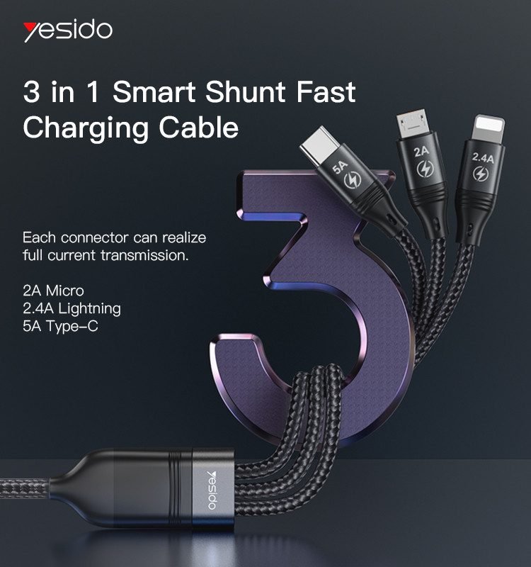 CA73 3 in 1 TC To TC&IP&MC Data Cable