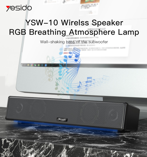 YSW10 new Max 10W power rate with LED light Surrounded bass portable wireless speaker