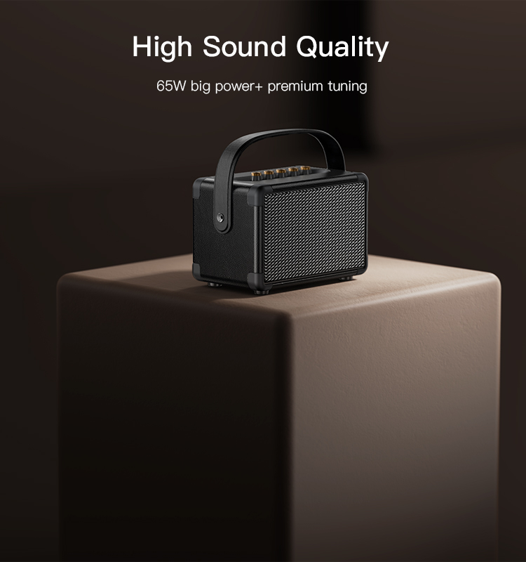 Portable High Sound Quality 2024 Bluetooth Wireless Speaker, Black