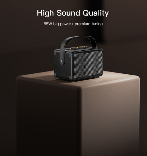 YSW12 High Quality Portable Black Speaker|Wireless Waterproof BT Portable Speaker With Handle